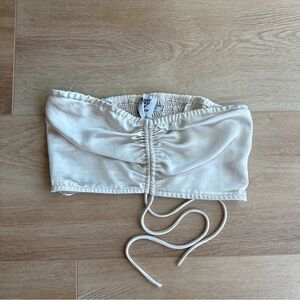 SOLD Princess Polly Devina Satin Ruched Strapless Top